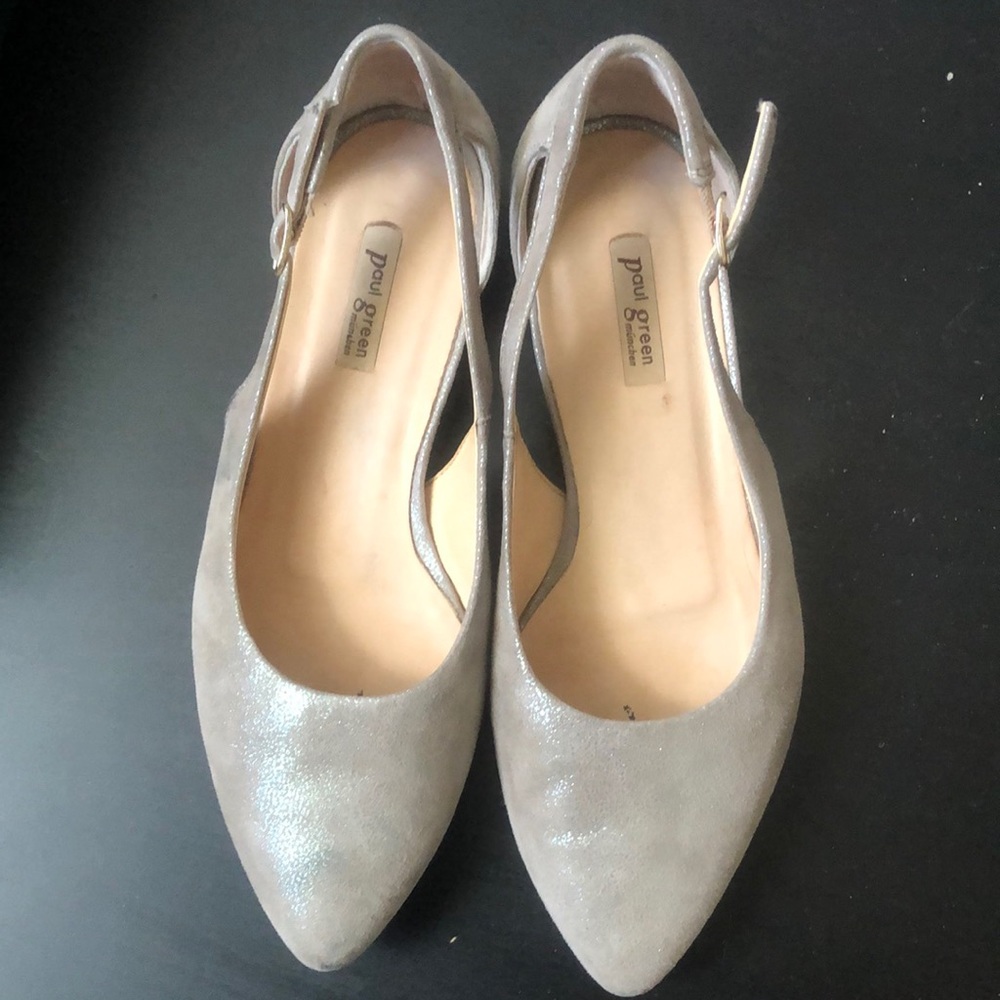 Paul green beckett taupe metallic flats